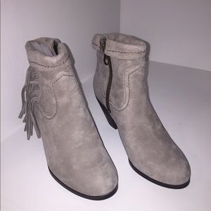 New Sam Edelman Suede Fringe Booties